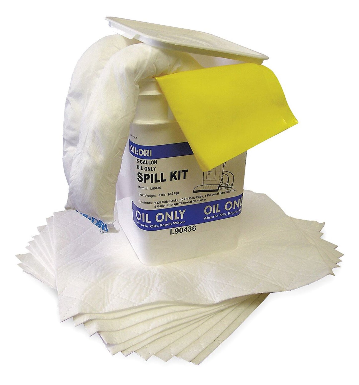 Oil Dri L90436 Oil Only Bucket Spill Kit, 5 Gallon Capacity