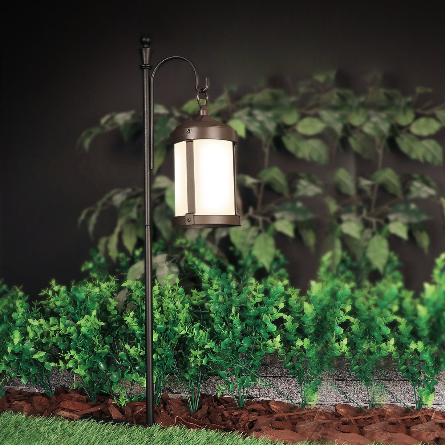 Feit Electric LAN4RND/SYNC/SOL/BZ OneSync Landscape LED Round Solar Lantern