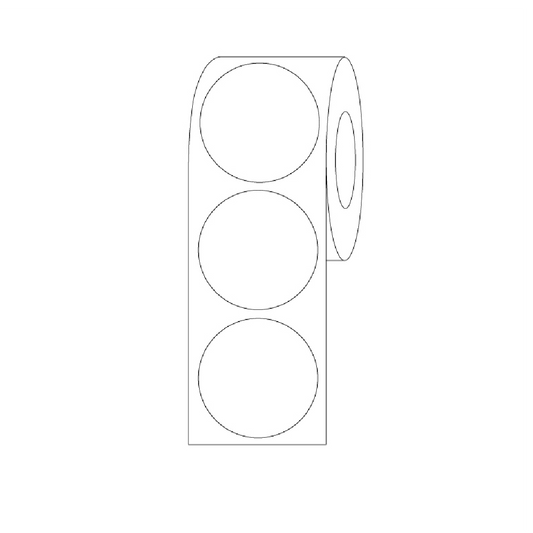 Globe Scientific LCR-25W Label Rolls Cryo 25mm Dots for 50mL Tubes White