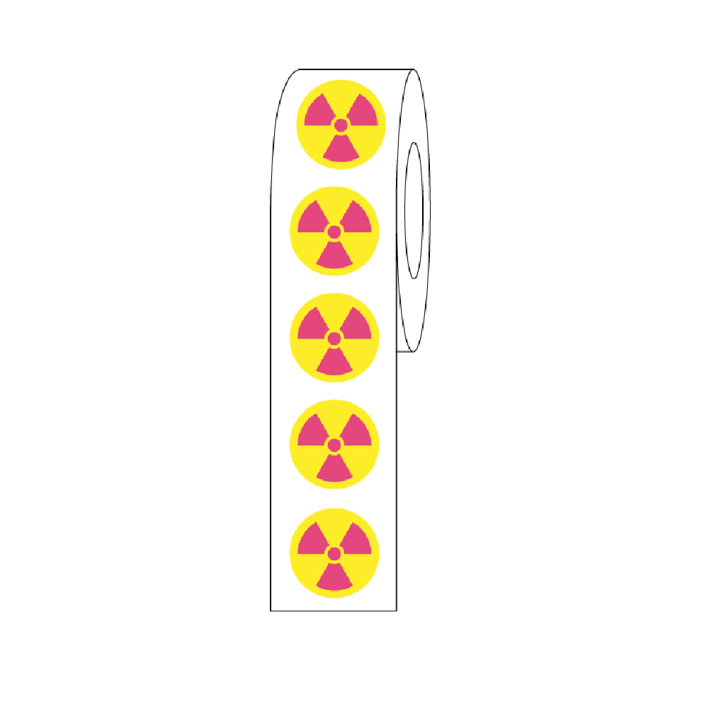 Globe Scientific LCR-95RAD Label Rolls Cryo 9.5mm Radioactive Dots