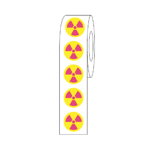Globe Scientific LCR-95RAD Label Rolls Cryo 9.5mm Radioactive Dots