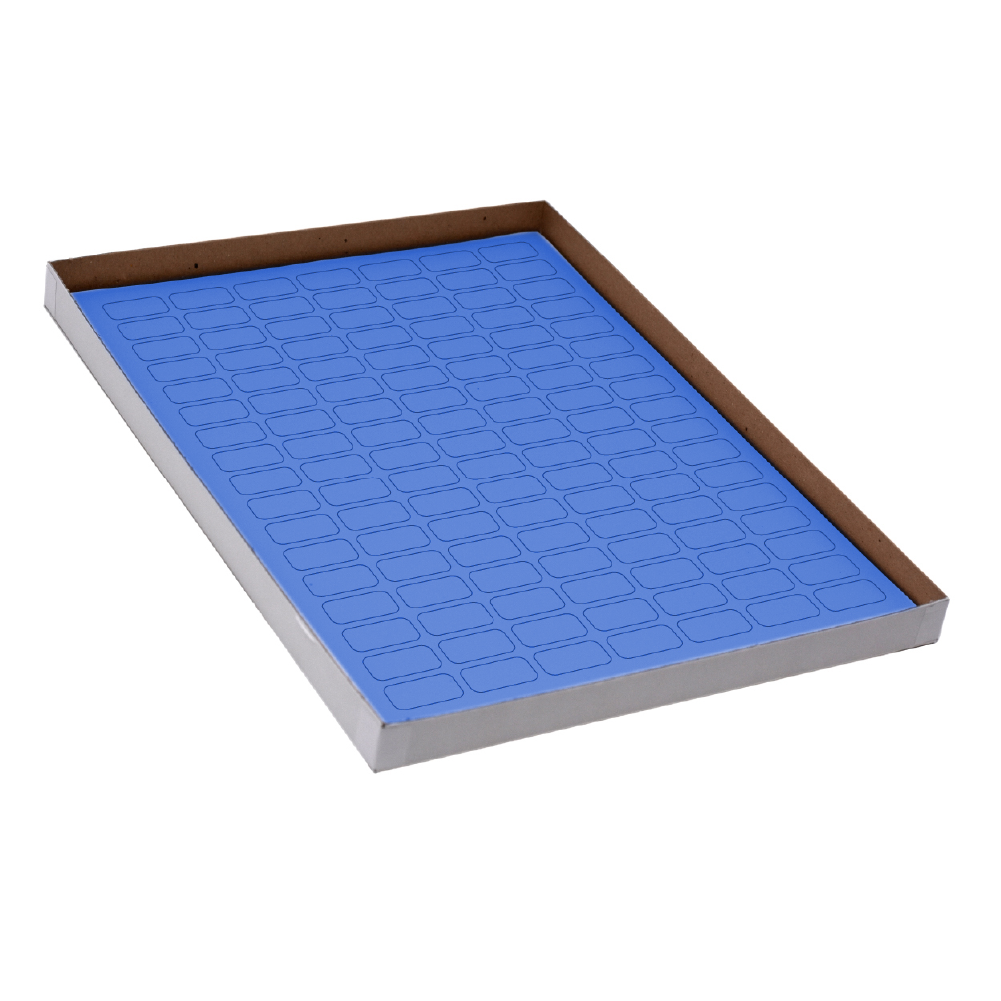 Globe Scientific LCS-24X13B Label Sheets Cryo 24x13mm for 0.5mL Tubes 20 Sheets 119 Labels per Sheet Blue