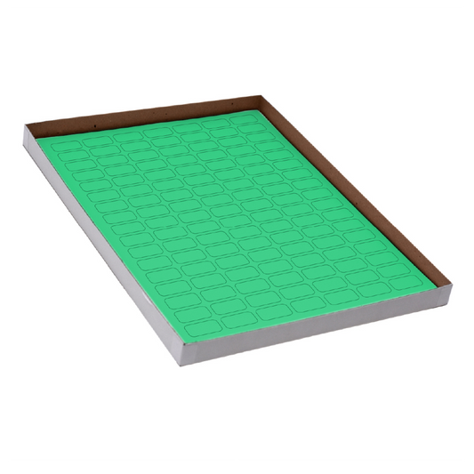 Globe Scientific LCS-24X13G Label Sheets Cryo 24x13mm for 0.5mL Tubes 20 Sheets 119 Labels per Sheet Green
