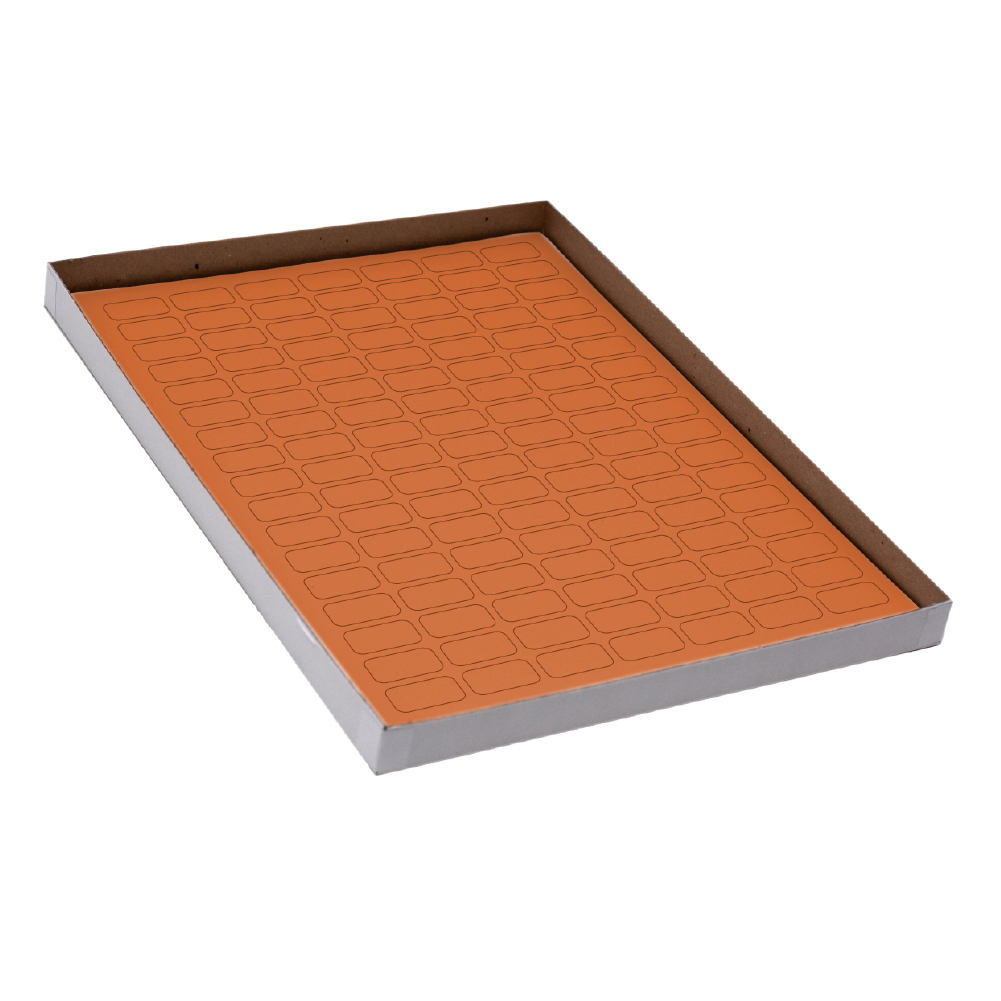 Globe Scientific LCS-24X13N Label Sheets Cryo 24x13mm for 0.5mL Tubes 20 Sheets 119 Labels per Sheet Orange