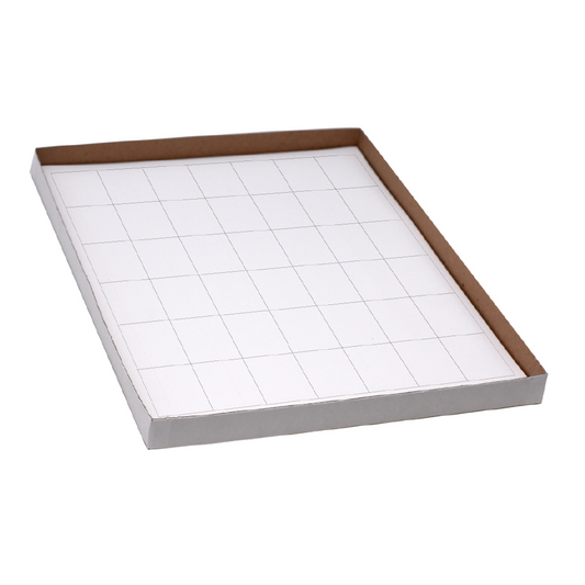 Globe Scientific LCS-28X44W Label Sheets Cryo 28x44mm for Racks and Boxes 20 Sheets 42 Labels per Sheet White