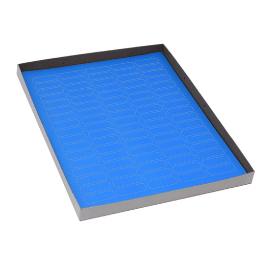 Globe Scientific LCS-33X13B Label Sheets Cryo 33x13mm for 1.5-2mL Tubes 20 Sheets 85 Labels per Sheet Blue