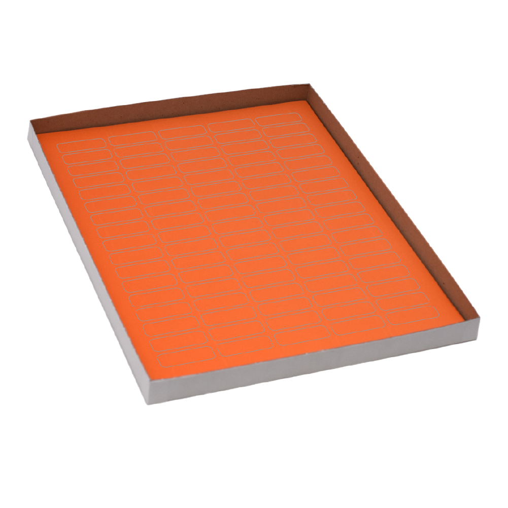 Globe Scientific LCS-33X13N Label Sheets Cryo 33x13mm for 1.5-2mL Tubes 20 Sheets 85 Labels per Sheet Orange