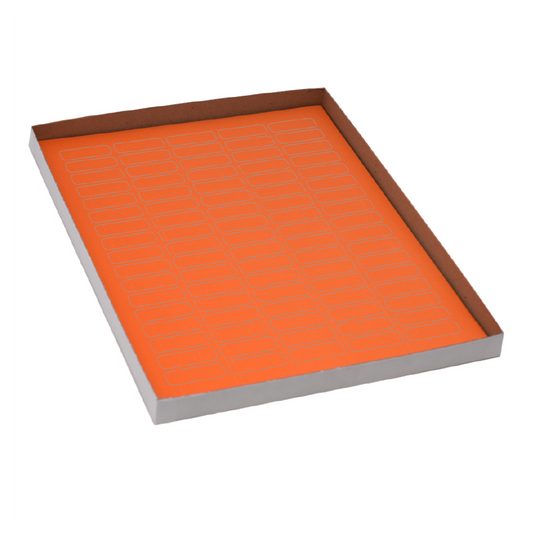 Globe Scientific LCS-33X13N Label Sheets Cryo 33x13mm for 1.5-2mL Tubes 20 Sheets 85 Labels per Sheet Orange