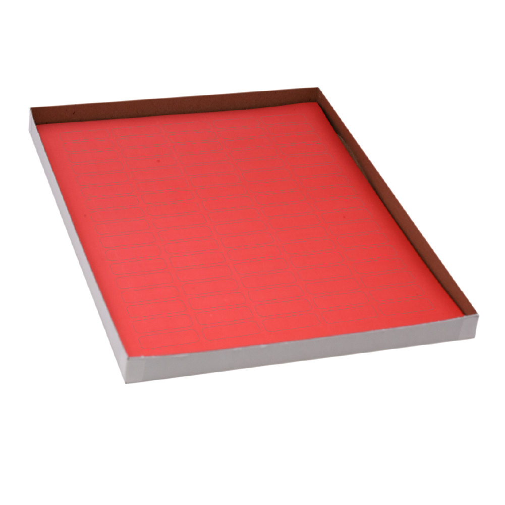 Globe Scientific LCS-33X13R Label Sheets Cryo 33x13mm for 1.5-2mL Tubes 20 Sheets 85 Labels per Sheet Red