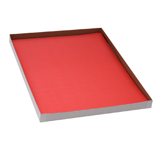 Globe Scientific LCS-33X13R Label Sheets Cryo 33x13mm for 1.5-2mL Tubes 20 Sheets 85 Labels per Sheet Red