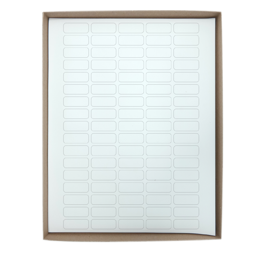 Globe Scientific LCS-33X13W Label Sheets Cryo 33x13mm for 1.5-2mL Tubes 20 Sheets 85 Labels per Sheet White