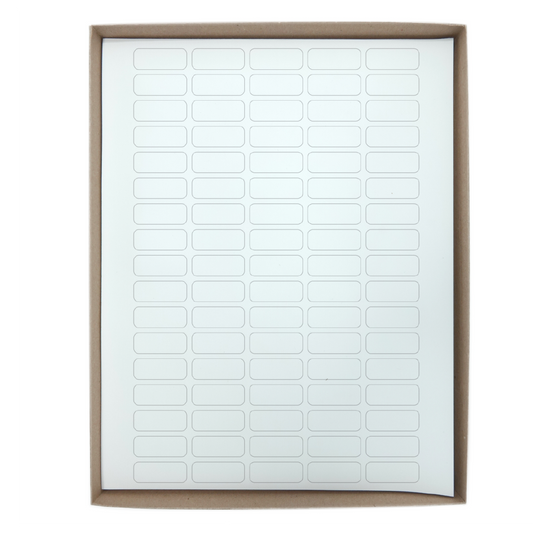 Globe Scientific LCS-33X13W Label Sheets Cryo 33x13mm for 1.5-2mL Tubes 20 Sheets 85 Labels per Sheet White