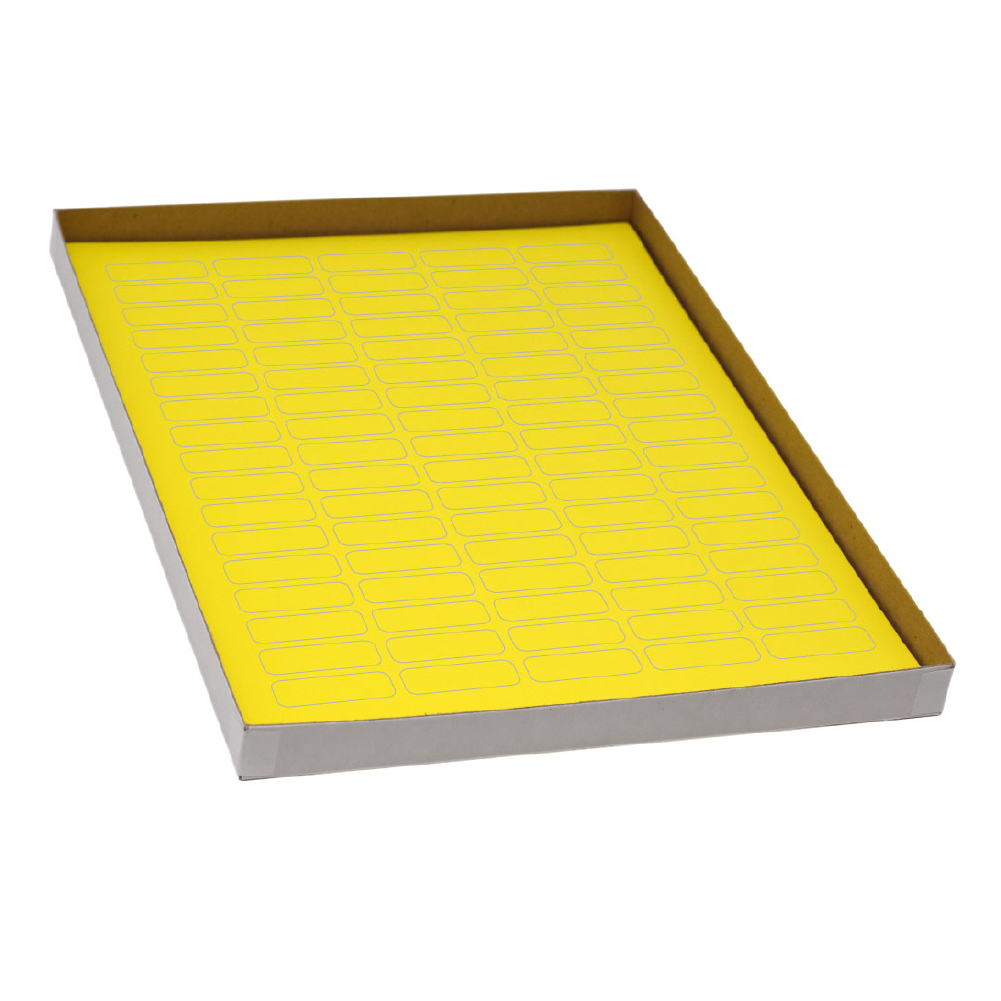Globe Scientific LCS-33X13Y Label Sheets Cryo 33x13mm for 1.5-2mL Tubes 20 Sheets 85 Labels per Sheet Yellow
