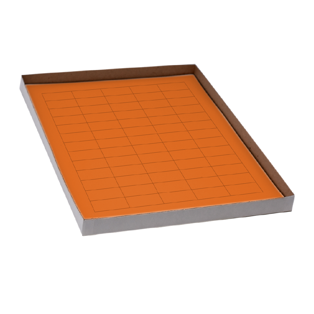 Globe Scientific LCS-38X19N Label Sheets Cryo 38x19mm for General Use 20 Sheets 60 Labels per Sheet Orange