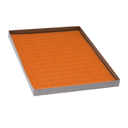 Globe Scientific LCS-38X19N Label Sheets Cryo 38x19mm for General Use 20 Sheets 60 Labels per Sheet Orange