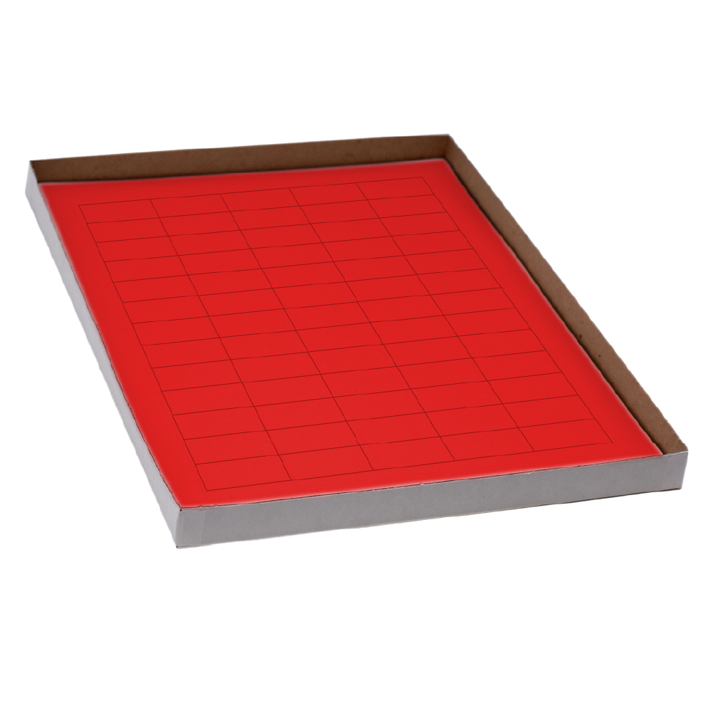 Globe Scientific LCS-38X19R Label Sheets Cryo 38x19mm for General Use 20 Sheets 60 Labels per Sheet Red