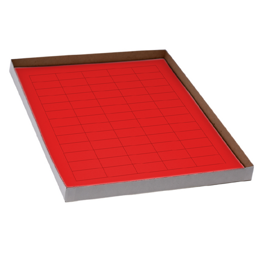 Globe Scientific LCS-38X19R Label Sheets Cryo 38x19mm for General Use 20 Sheets 60 Labels per Sheet Red