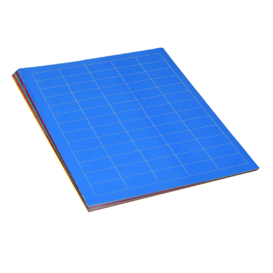 Globe Scientific LCS-38X19RW Label Sheets Cryo 38x19mm for General Use Assorted Colors (300 labels in blue green violet red and yellow)