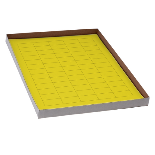 Globe Scientific LCS-38X19Y Label Sheets Cryo 38x19mm for General Use 20 Sheets 60 Labels per Sheet Yellow