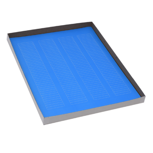Globe Scientific LCS-38X6B Label Sheets Cryo 38x6mm for Microplates 20 Sheets 156 Labels per Sheet Blue