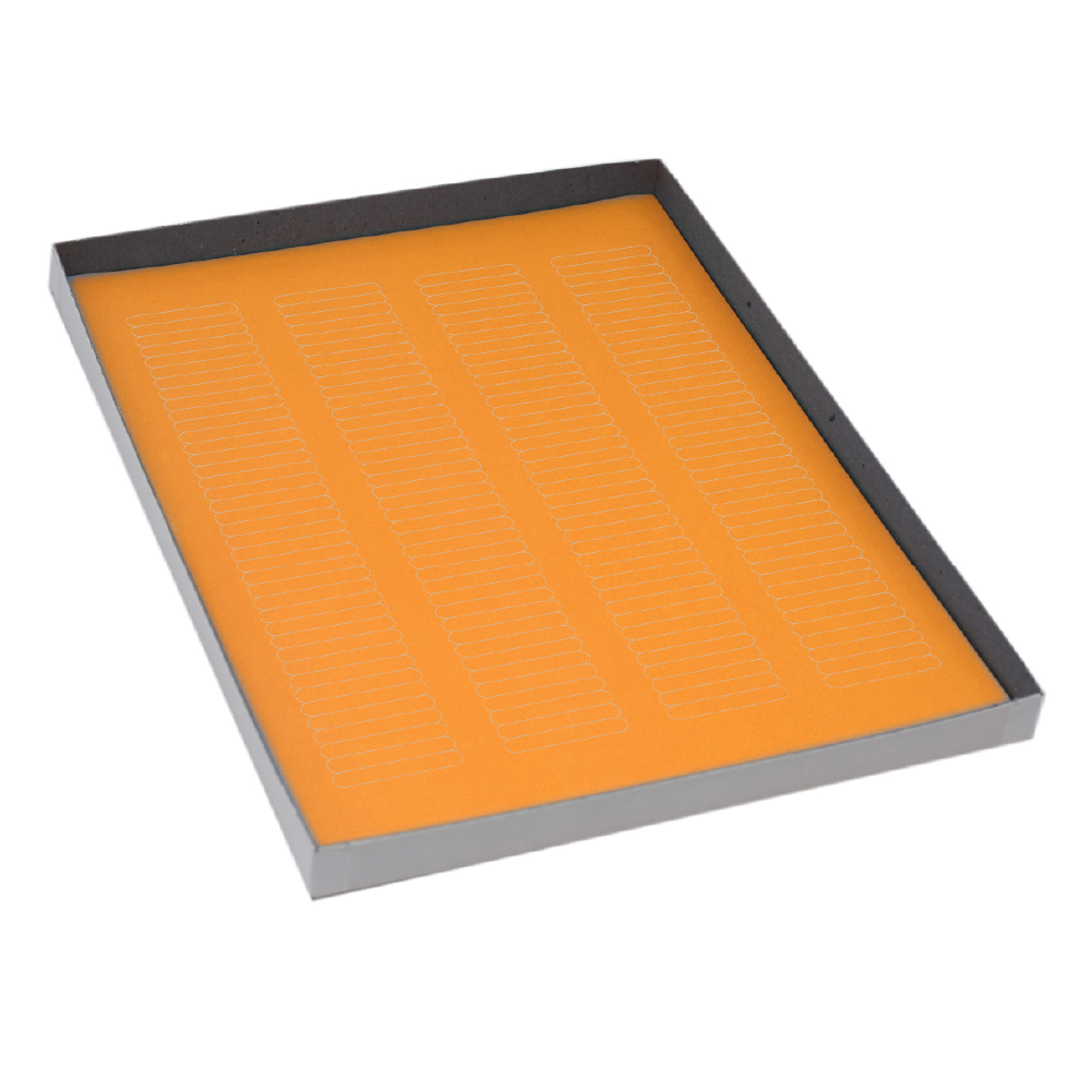 Globe Scientific LCS-38X6N Label Sheets Cryo 38x6mm for Microplates 20 Sheets 156 Labels per Sheet Orange