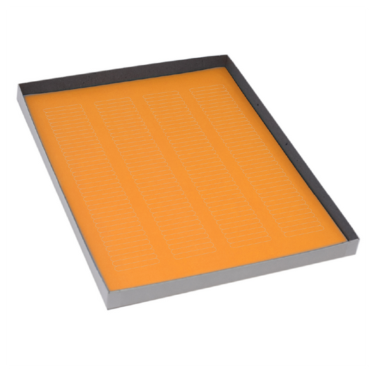 Globe Scientific LCS-38X6N Label Sheets Cryo 38x6mm for Microplates 20 Sheets 156 Labels per Sheet Orange