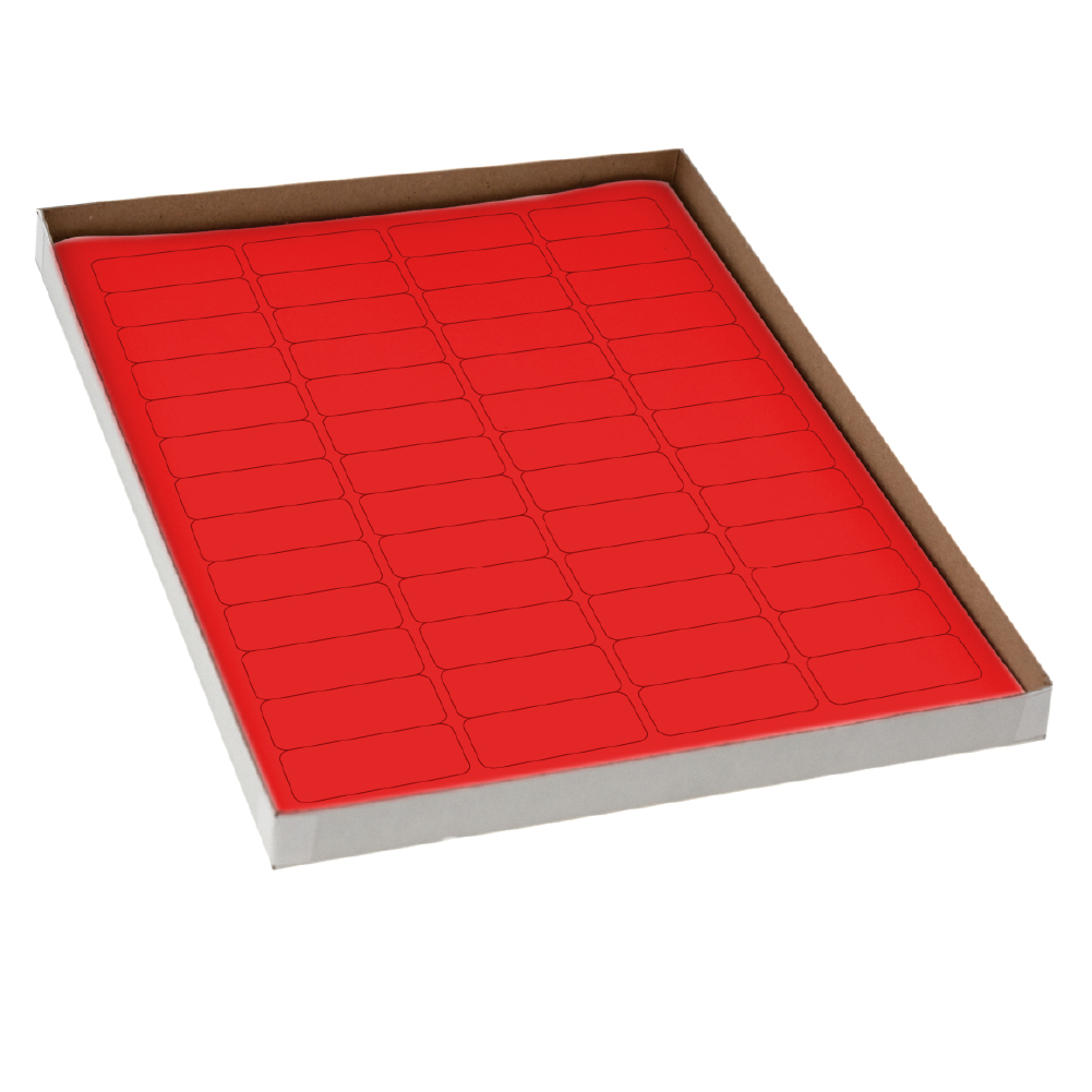 Globe Scientific LCS-43X19R Label Sheets Cryo 43x19mm for Cryovials 20 Sheets 52 Labels per Sheet Red