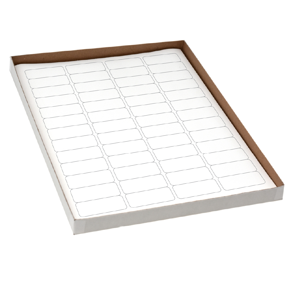 Globe Scientific LCS-43X19W Label Sheets Cryo 43x19mm for Cryovials 20 Sheets 52 Labels per Sheet White