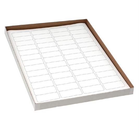 Globe Scientific LCS-43X19W Label Sheets Cryo 43x19mm for Cryovials 20 Sheets 52 Labels per Sheet White