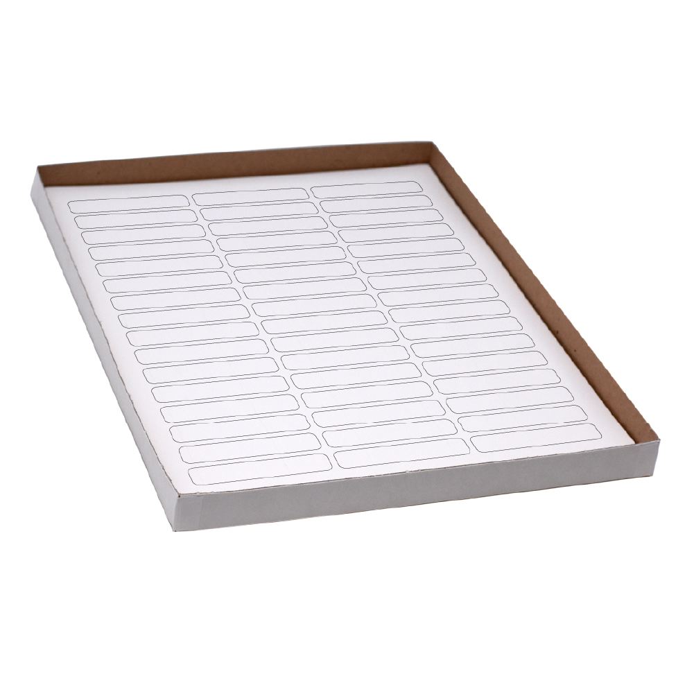 Globe Scientific LCS-64X13W Label Sheets Cryo 64x13mm for Racks and Boxes 20 Sheets 60 Labels per Sheet White