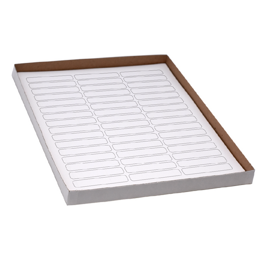 Globe Scientific LCS-64X13W Label Sheets Cryo 64x13mm for Racks and Boxes 20 Sheets 60 Labels per Sheet White