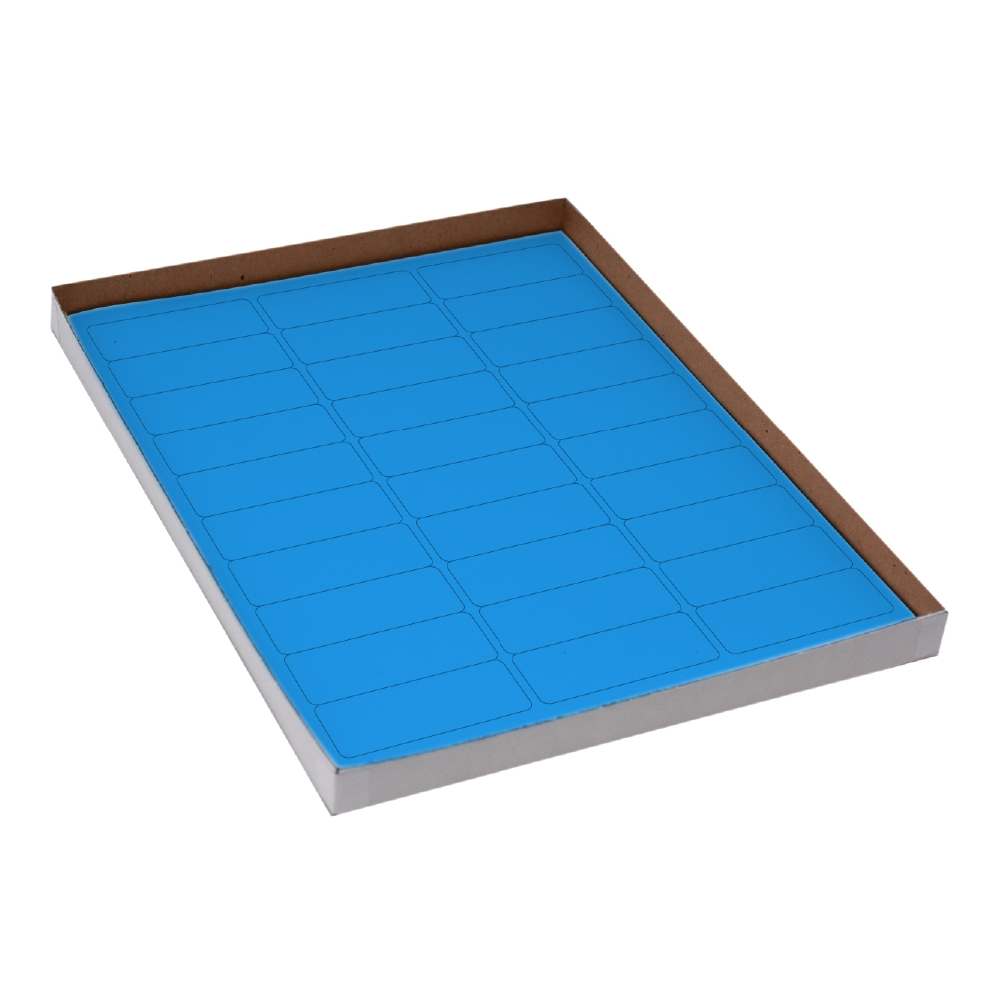 Globe Scientific LCS-67X25B Label Sheets Cryo 67x25mm for Racks and Boxes 20 Sheets 30 Labels per Sheet Blue