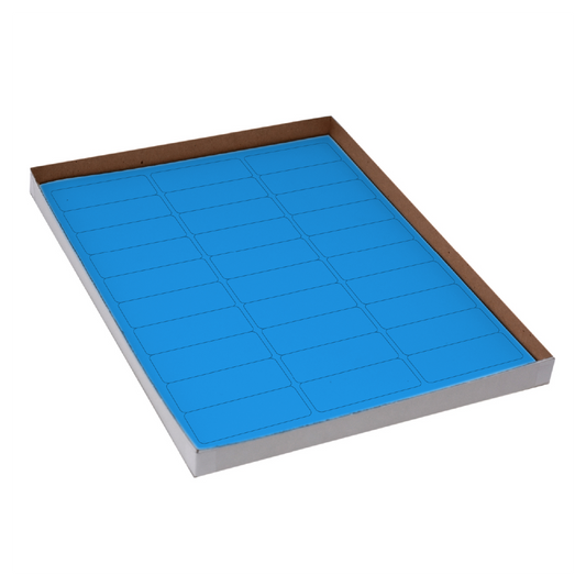 Globe Scientific LCS-67X25B Label Sheets Cryo 67x25mm for Racks and Boxes 20 Sheets 30 Labels per Sheet Blue