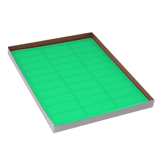 Globe Scientific LCS-67X25G Label Sheets Cryo 67x25mm for Racks and Boxes 20 Sheets 30 Labels per Sheet Green