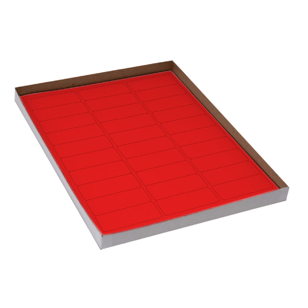 Globe Scientific LCS-67X25R Label Sheets Cryo 67x25mm for Racks and Boxes 20 Sheets 30 Labels per Sheet Red