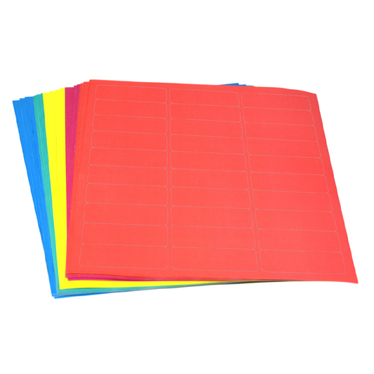 Globe Scientific LCS-67X25RW Label Sheets Cryo 67x25mm for Racks and Boxes Assorted Colors (150 labels in blue green violet red and yellow)