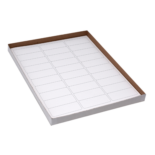 Globe Scientific LCS-67X25W Label Sheets Cryo 67x25mm for Racks and Boxes 20 Sheets 30 Labels per Sheet White