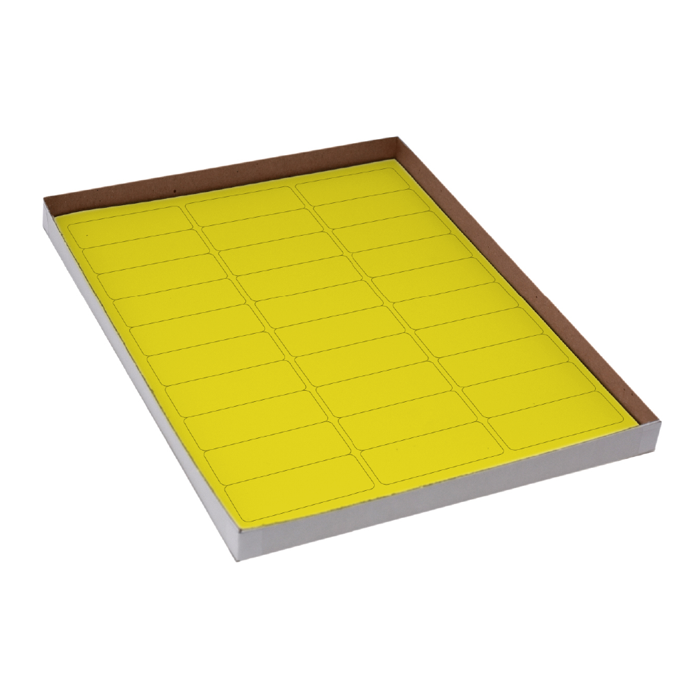 Globe Scientific LCS-67X25Y Label Sheets Cryo 67x25mm for Racks and Boxes 20 Sheets 30 Labels per Sheet Yellow