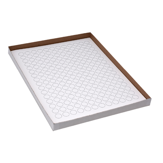Globe Scientific LCS-D13W Label Sheets Cryo 13mm Dots for 1.5-2mL Tubes 20 Sheets 192 Labels per Sheet White