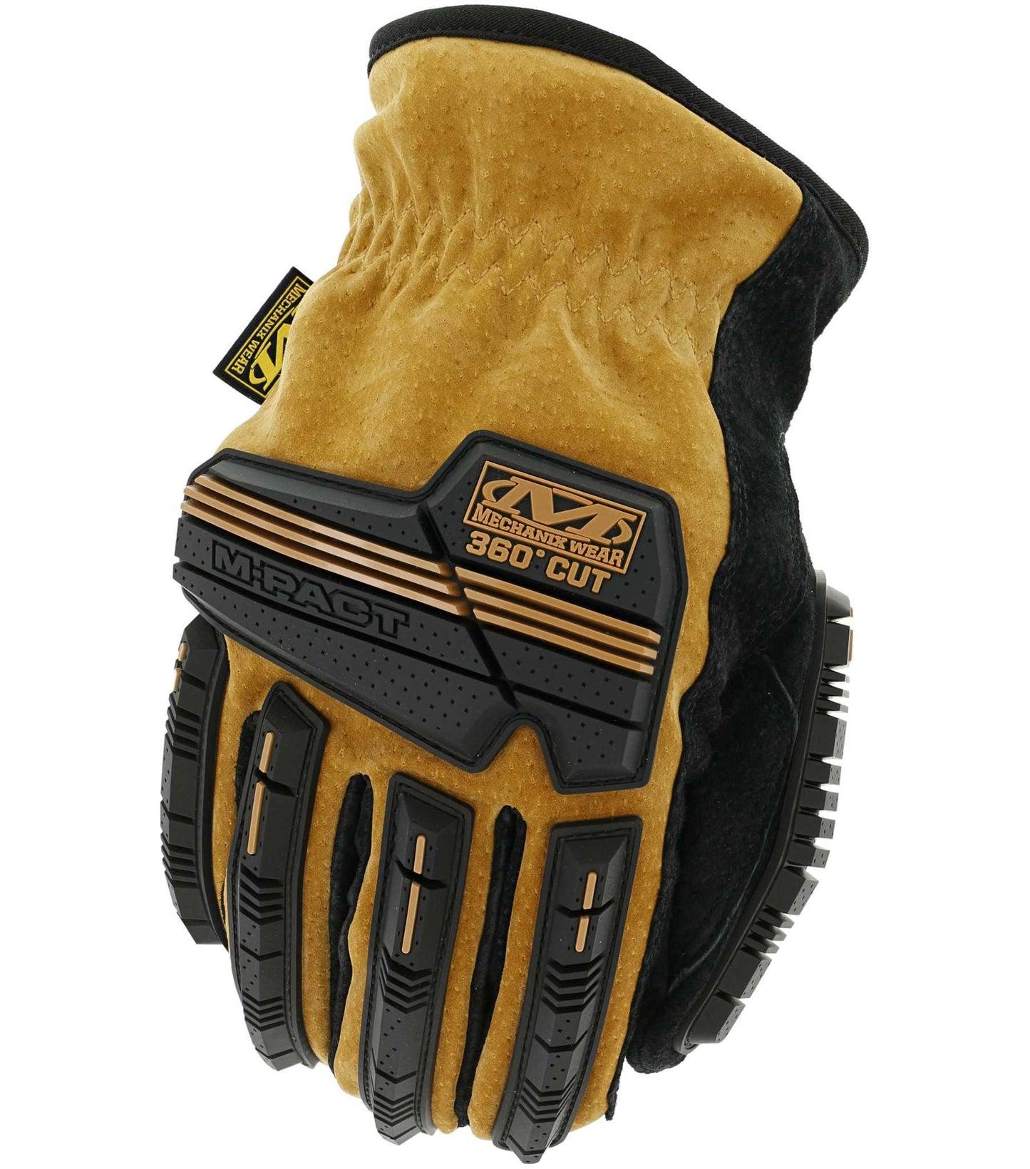 Mechanix Wear LDMPLT-X75-008 Leather M-Pact® Driver C4-360 Leather Impact Resistant Gloves, Size-S