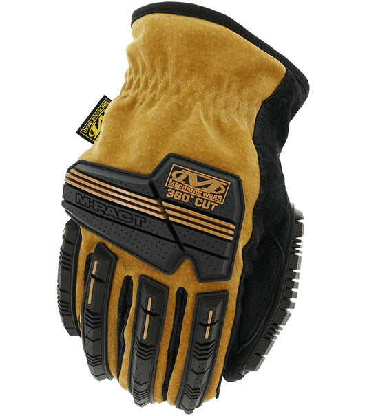 Mechanix Wear LDMPLT-X75-010 Leather M-Pact® Driver C4-360 Leather Impact Resistant Gloves, Size-L