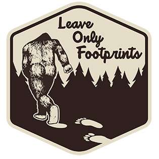Paradise Clay IHS501 Leave Only Footprints VINYL STICKER (1 STICKER)