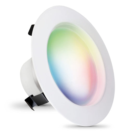 Feit Electric LEDR4/RGBW/AG 4 in. 8W (50W Replacement) Color Changing Alexa Google Siri Smart Wi-Fi Recessed Downlight