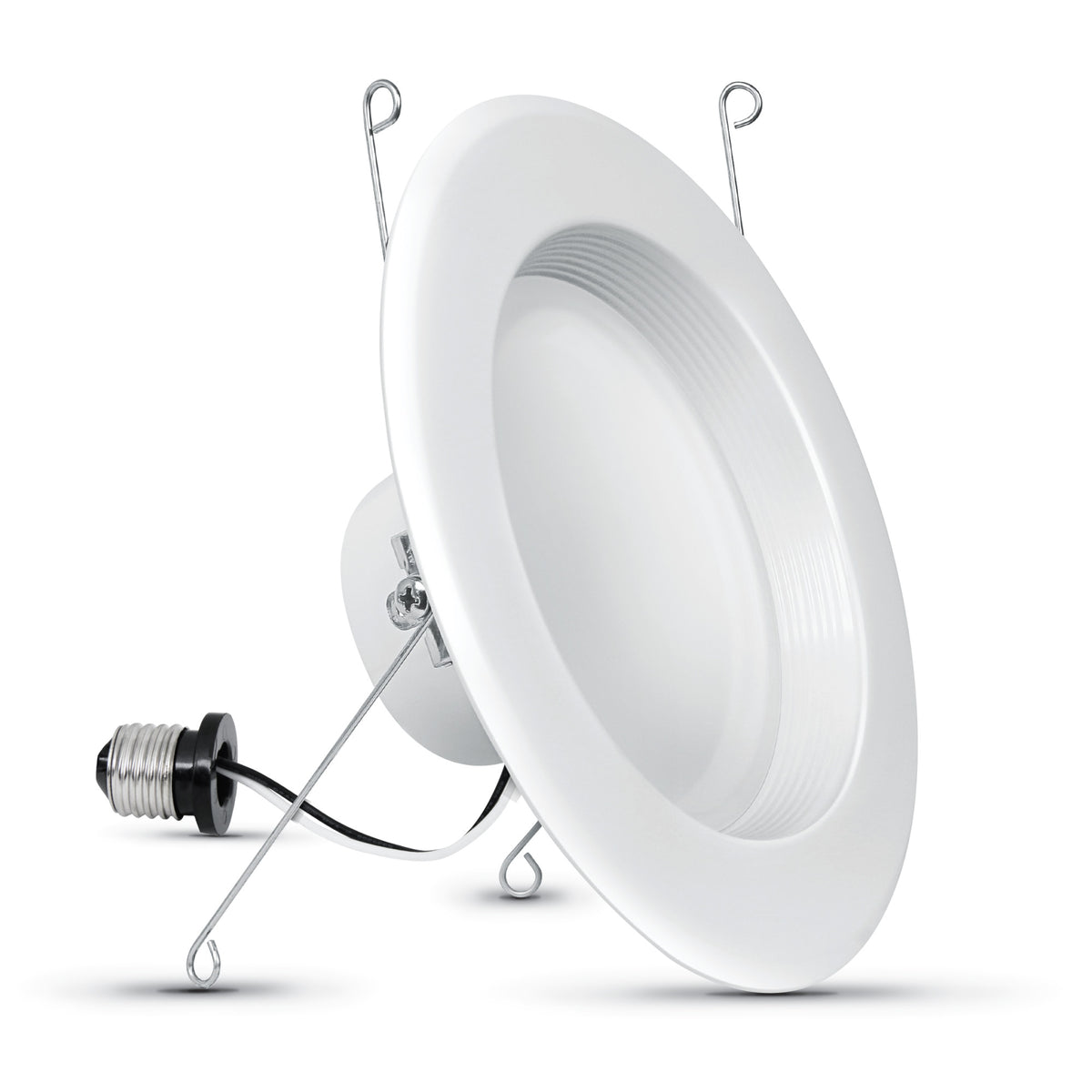 Feit Electric LEDR56B/930CA/MP/6 5-6 in. 10.2W (75W Replacement) Bright White (3000K) Dimmable LED Recessed Downlight (6-Pack)