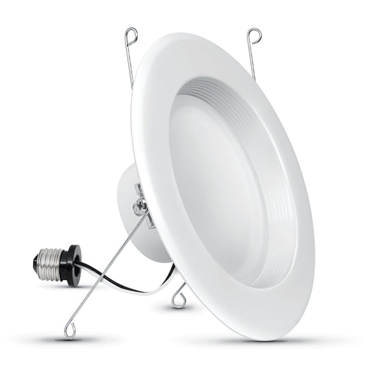 Feit Electric LEDR56B/930CA/MP/6 5-6 in. 10.2W (75W Replacement) Bright White (3000K) Dimmable LED Recessed Downlight (6-Pack)