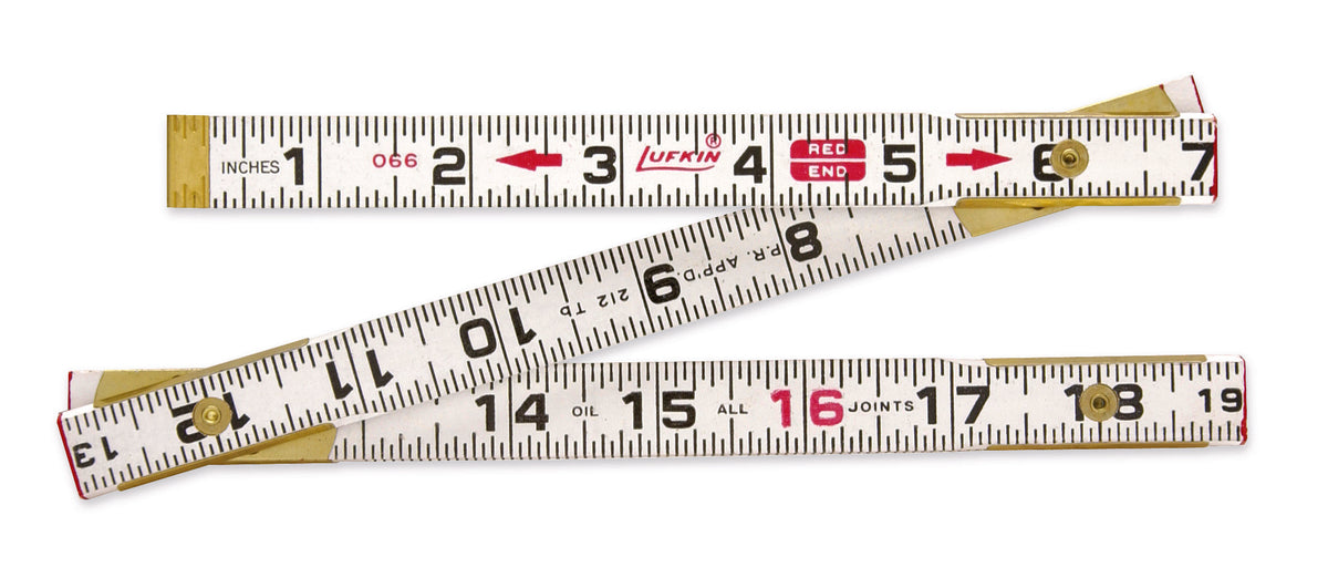 Lufkin 066FN 5/8" x 6' Red End® Flat Reading Wood Rule