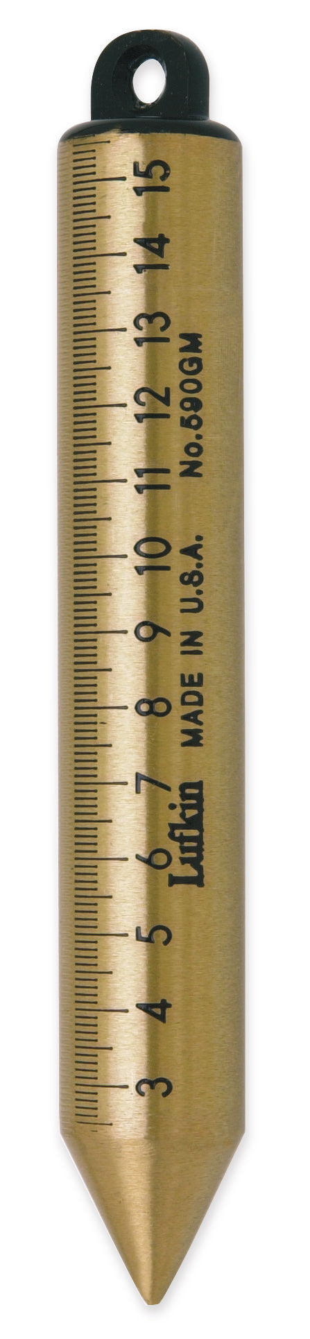 Lufkin 590GMN 20 oz. Inage Solid Brass Cylindrical Metric Plumb Bob