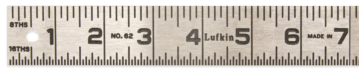 Lufkin 621FTN 1-1/4" x 1' Steel Rule