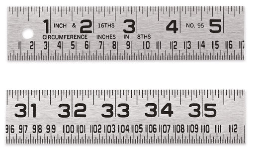 Lufkin 954FTN 1-1/4" x 4' Tinner's Circumference Steel Rule
