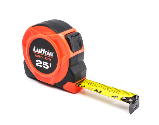 Lufkin AL725N 1" x 25' Auto-Lock Yellow Clad Tape Measure
